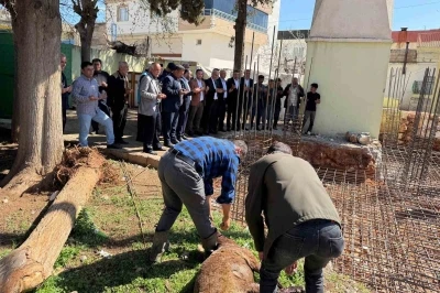 Araban&rsquo;da depremde yıkılan Fıstıklıdağ Mahallesi Camisinin temeli atıldı
