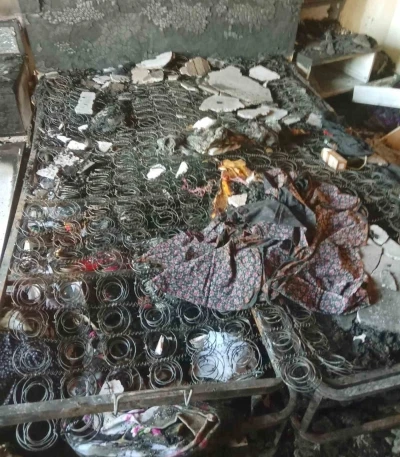 Araban&rsquo;da kırsal mahalledeki ev yangınında eşyalar k&uuml;le d&ouml;nd&uuml;
