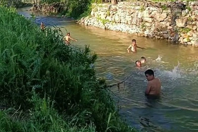 Araban&rsquo;da yıllar sonra akan dereler en &ccedil;ok &ccedil;ocukları sevindirdi