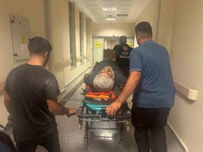 Araç bakım kanalına düşerek yaralandı
