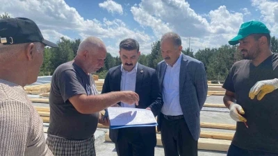 Arpaçay’da Kütük Evin yapımına başladı
