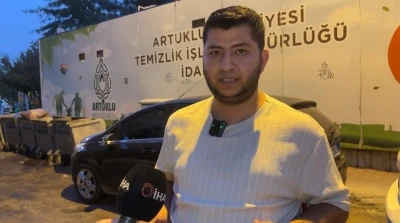 Artutuklu’da çöp konteynerlerinden yayılan koku vatandaşı rahatsız ediyor
