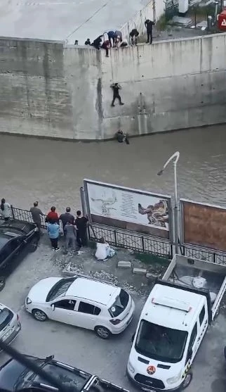 Artvin&rsquo;de dereye d&uuml;şen &ccedil;ocuk vatandaşların m&uuml;dahalesiyle kurtarıldı
