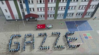 Aşkale’de ortaokul öğrencilerinden Gazze’ye duygusal destek
