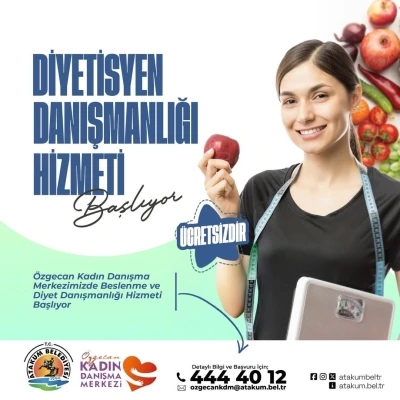 Atakum&rsquo;da &uuml;cretsiz diyet danışma hizmeti
