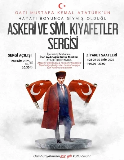Atatürk’ün kıyafetleri Ataşehir’de sergilenecek
