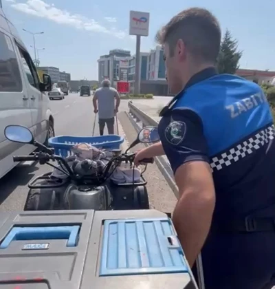 ATV’si bozulan özel bireyin imdadına zabıta yetişti
