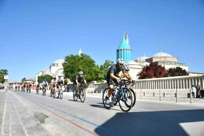 Avrupa bisiklet başkenti Konya&rsquo;da Granfondo bisiklet yol yarışı heyecanı yaşandı
