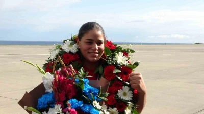 Avrupa şampiyonu Havvanur Kethüda, memleketi Trabzon’da karşılandı
