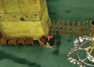 Ayasofya Camii’nde yangın çıkardıktan sonra kaçan şüpheli kamerada
