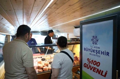 Aydın B&uuml;y&uuml;kşehir Belediyesi Mobil Halk Ege Et&rsquo;e Buharkent&rsquo;te yoğun ilgi
