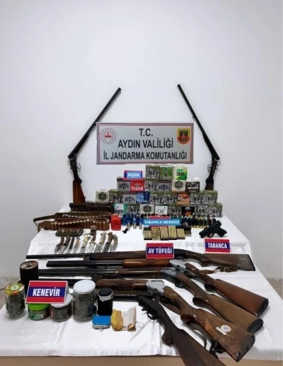 Aydın&rsquo;da silah ve uyuşturucu operasyonu: 2 g&ouml;zaltı
