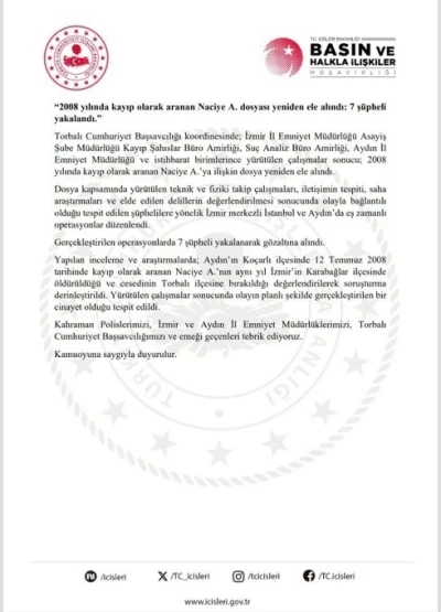 Aydın&rsquo;daki 18 yıllık kayıp vakasının planlı cinayet olduğu ortaya &ccedil;ıktı: 7 g&ouml;zaltı
