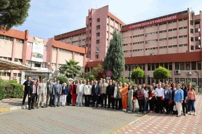 Aydın Devlet Hastanesi&rsquo;ne veda programı d&uuml;zenlendi
