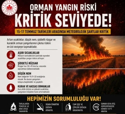 Aydın Valiliği&rsquo;nden orman yangını uyarısı
