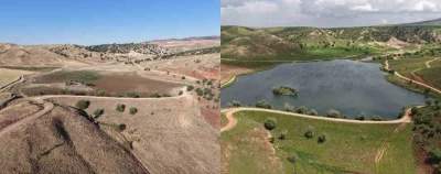 Aynı noktada değişen manzara: Bahar yağmurları kuraklığın izlerini sildi
