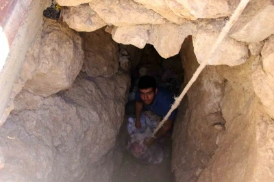 Ayranpınar k&ouml;y&uuml;nde peynirler doğal buz mağaralarında muhafaza ediliyor
