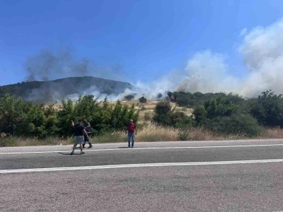 Ayvacık&rsquo;ta orman yangını
