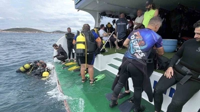 Ayvalık&rsquo;ta bin 500 yıllık Bizans batığı sportif dalışa a&ccedil;ıldı
