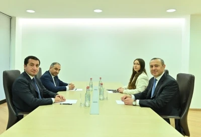 Azerbaycan Cumhurbaşkanı Yardımcısı Hacıyev, Ermenistan G&uuml;venlik Konseyi Sekreteri Grigoryan g&ouml;r&uuml;şt&uuml;
