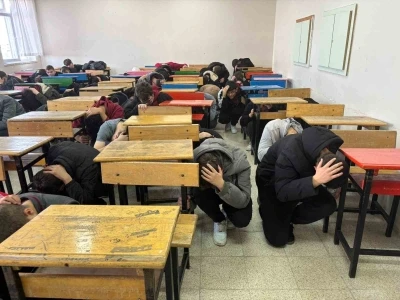 Babaeski&rsquo;de &ouml;ğrencilere deprem ve yangın eğitimi
