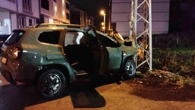 Bafra&rsquo;da trafik kazası kamerada: 1 yaralı
