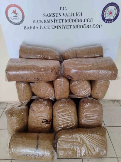 Bafra&rsquo;da t&uuml;t&uuml;n operasyonu: 75 kilo ka&ccedil;ak &uuml;r&uuml;n ele ge&ccedil;irildi
