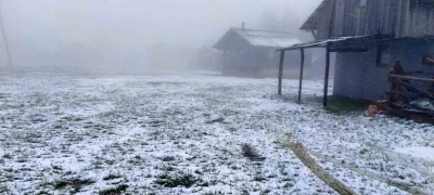 Bahar beklenirken kış geldi, y&uuml;ksek kesimler beyaz &ouml;rt&uuml;yle kaplandı
