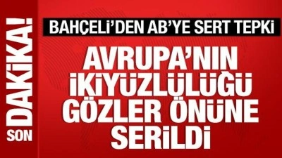 Bah&ccedil;eli'den AB'ye KKTC tepkisi: İkiy&uuml;zl&uuml;l&uuml;kleri bir kez daha g&ouml;zler &ouml;n&uuml;ne serildi