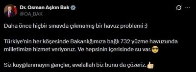 Bakan Bak&rsquo;tan Marmaris Belediyesindeki havuz sorununa tepki
