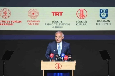 Bakan Ersoy: "T&uuml;rk&ccedil;e, u&ccedil;suz bucaksız T&uuml;rkistan topraklarından Anadolu&rsquo;ya uzanan bir medeniyet y&uuml;r&uuml;y&uuml;ş&uuml;n&uuml;n sesidir"
