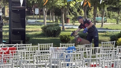 Bakan G&ouml;ktaş&rsquo;ın programı &ouml;ncesi Dede Korkut Parkı&rsquo;nda bomba araması
