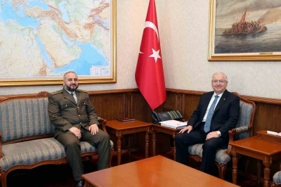 Bakan G&uuml;ler, Suriyeli mevkidaşı Ebu Kasra ile g&ouml;r&uuml;şt&uuml;
