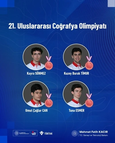 Bakan Kacır: &quot;Ülkemizi temsil eden gençlerimiz 4 bronz madalya kazanarak bize gurur yaşattılar&quot;
