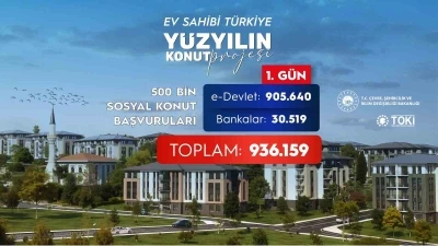Bakan Kurum: &quot;500 bin sosyal konut için ilk gün 936 bin 159 başvuru yapıldı&quot;
