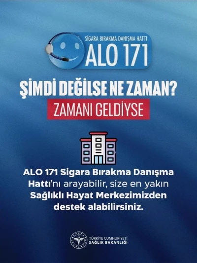 Bakan Memişoğlu: "ALO 171 Sigara Bırakma Danışma Hattımızda 2026&rsquo;nın ilk 4 ayında 143 bin 534 vatandaşımıza destek sunduk"
