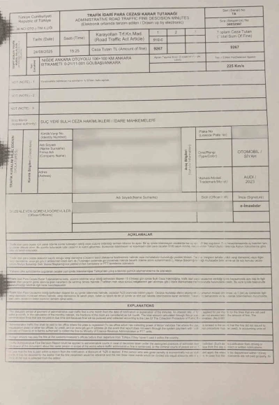 Bakan Uraloğlu’na radar cezası
