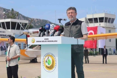 Bakan Yumaklı: "28 u&ccedil;ak, 119 helikopter, 14 İHA ile yeşil vatanımıza havadan kalkan oluyoruz"

