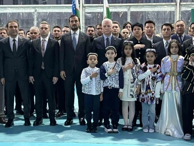 Bakırk&ouml;y&rsquo;de &Ouml;zbekistan Devlet Okulu&rsquo;nun yapıma y&ouml;nelik t&ouml;ren d&uuml;zenlendi
