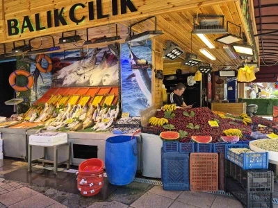 Balık tezgahları renk değiştirdi: Yarısı balık yarısı meyve
