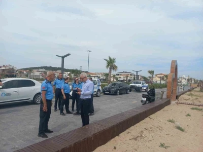 Balıkesir B&uuml;y&uuml;kşehir Belediyesi&rsquo;nden Sarımsaklı Plajı&rsquo;nda sıkı denetim
