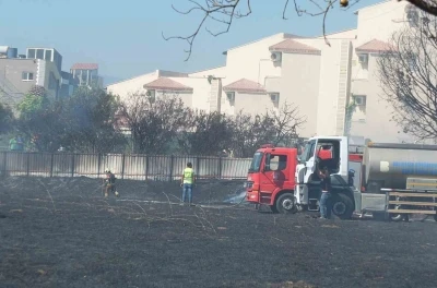 Balıkesir’de ot yangını korkuya neden olurken, bir oteli de tehdit etti
