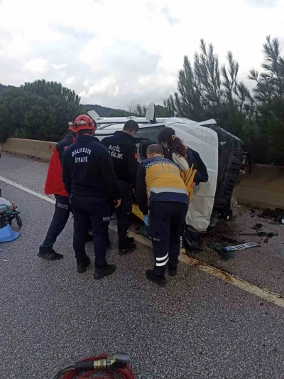 Balıkesir&rsquo;de trafik kazası: 1 yaralı
