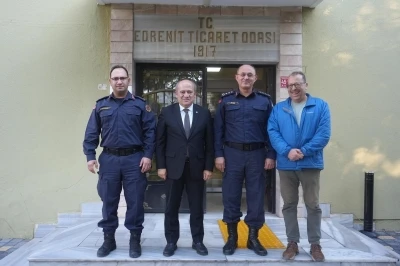 Balıkesir İl Jandarma Komutanı Murat Özer’den Edremit Ticaret Odasına ziyaret
