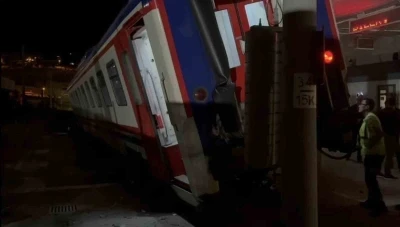 Bandırma’da tren kazası ucuz atlatıldı
