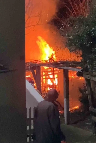 Bartın&rsquo;da odunluk yangını paniğe neden oldu
