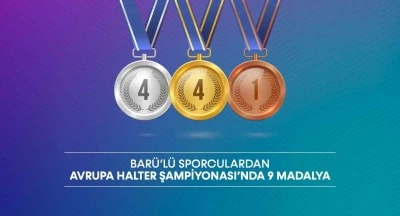 BARÜ’lü sporculardan Avrupa Halter Şampiyonası’nda 9 madalya
