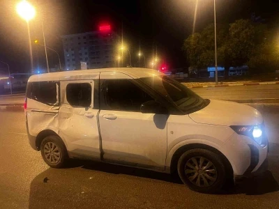 Başıboş at, araca çarptı
