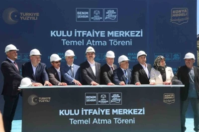 Başkan Altay Cihanbeyli ve Kulu&rsquo;yu ziyaret etti, Kulu İtfaiye Merkezi&rsquo;nin temelini attı
