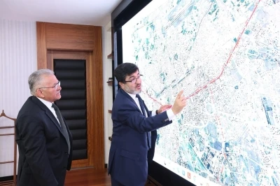 Başkan B&uuml;y&uuml;kkılı&ccedil;, Altyapı Yatırımları Genel M&uuml;d&uuml;r&uuml; Eyig&uuml;n&rsquo;&uuml; ağırladı
